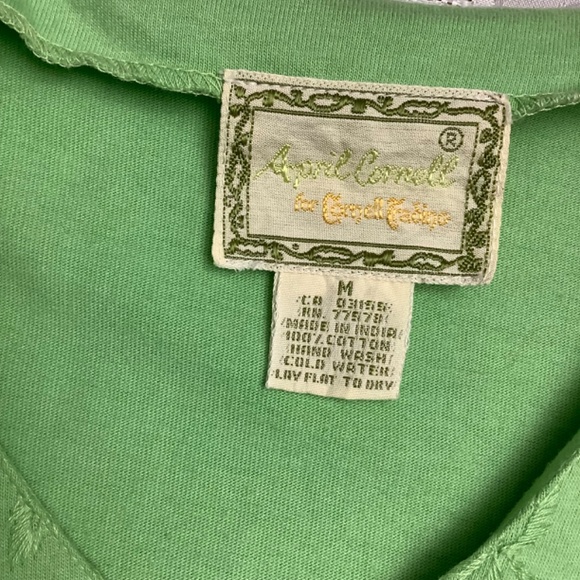 April Cornell Lovely Cotton Cardigan M/L 38/39 bust - Picture 10 of 12
